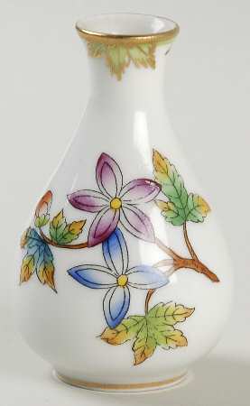 Queen Victoria (Green Border) 2" Mini Bud Vase