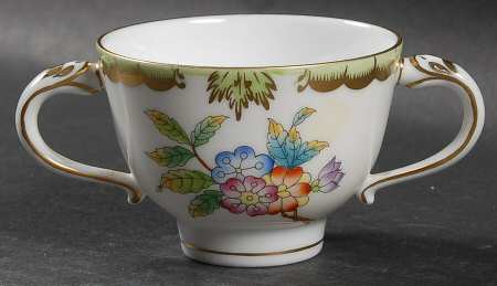 Queen Victoria (Green Border) Individual Sugar Bowl No Lid