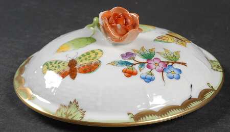 Queen Victoria (Green Border) Lid for Cream Soup Bowl