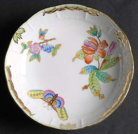 Queen Victoria (Green Border) Saucer for Flat Cup