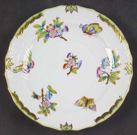 Queen Victoria (Green Border) Bread & Butter Plate
