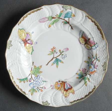 Queen Victoria (Green Border) Dessert/Pie Plate