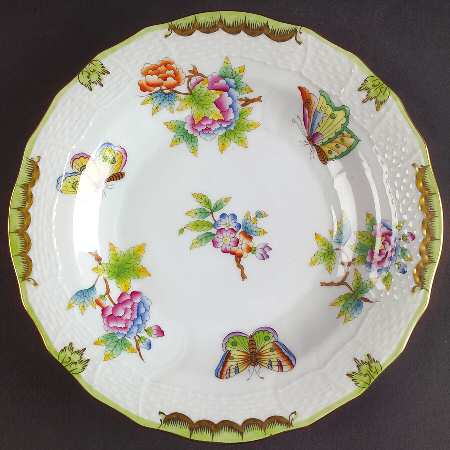 Queen Victoria (Green Border) Dessert/Pie Plate