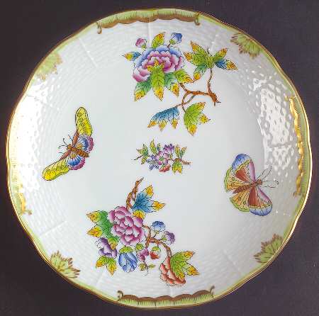 Queen Victoria (Green Border) Dessert/Pie Plate