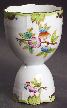 Queen Victoria (Green Border) Double Egg Cup