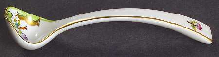 Queen Victoria (Green Border) Cream/Mayo Ladle, Solid Piece