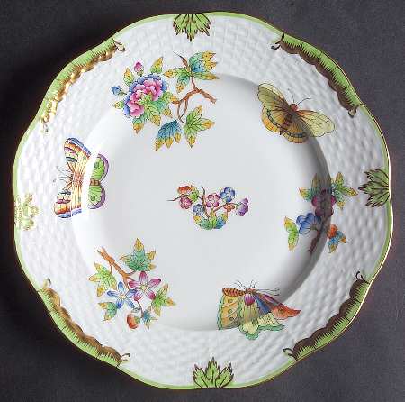 Queen Victoria (Green Border) Salad Plate