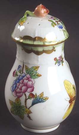 Queen Victoria (Green Border) Sugar Shaker &  Lid