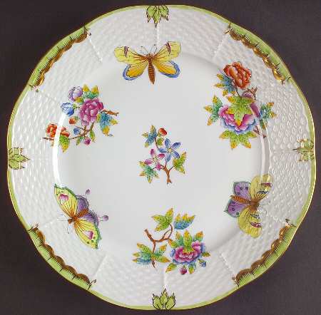 Queen Victoria (Green Border) Luncheon Plate