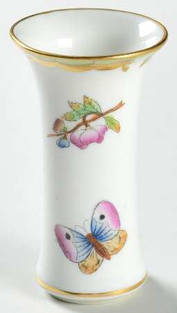 Queen Victoria (Green Border) 3" Bud Vase
