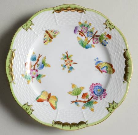 Queen Victoria (Green Border) Bread & Butter Plate