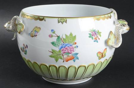 Queen Victoria (Green Border) 4 Qt Dolphin Tureen No Lid
