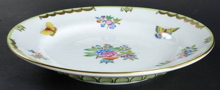 Queen Victoria (Green Border) Underplate for 4 Qt Dolphin Tureen