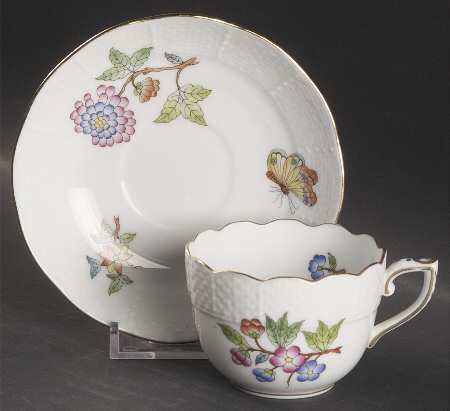 Queen Victoria Older (VA) Flat Demitasse Cup & Saucer Set