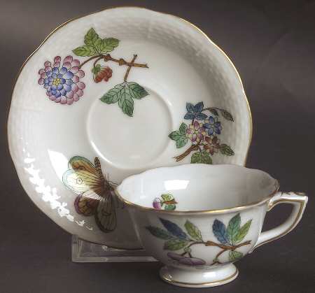 Queen Victoria Older (VA) Footed Demitasse Cup & Saucer Set
