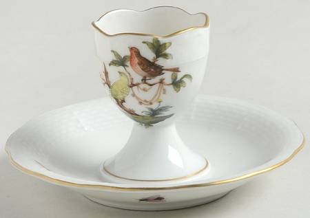 Rothschild Bird (RO) Egg Cup with Attached Underplate