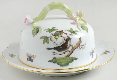 Rothschild Bird (RO) Round Cheese Dish & Lid
