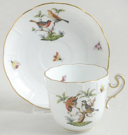 Rothschild Bird (RO) Chocolate Cup & Saucer Set