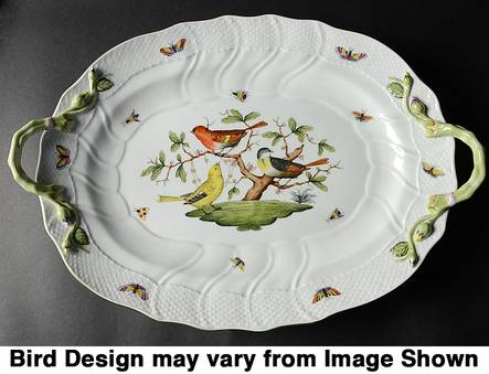 Rothschild Bird (RO) 18" Oval Handled Platter
