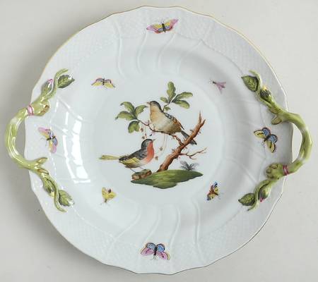 Rothschild Bird (RO) Handled Cake Plate