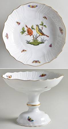 Rothschild Bird (RO) Round Compote (Height X Width)