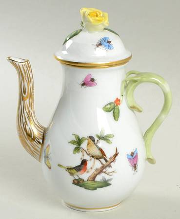 Rothschild Bird (RO) Miniature Coffee Pot & Lid