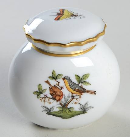 Rothschild Bird (RO) Oval Ink Well & Lid