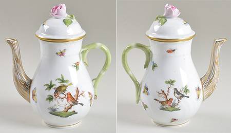 Rothschild Bird (RO) Individual Coffee Pot & Lid