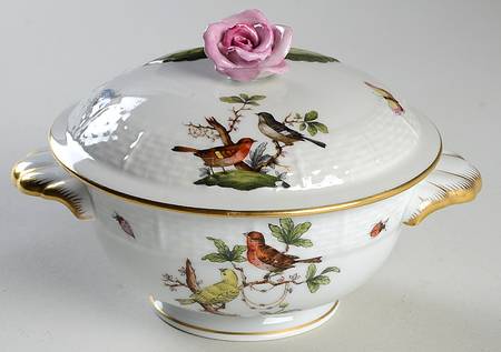 Rothschild Bird (RO) Cream Soup Bowl & Lid Set