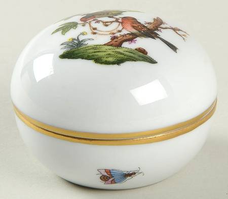 Rothschild Bird (RO) 3" Round Bon Bon & Lid