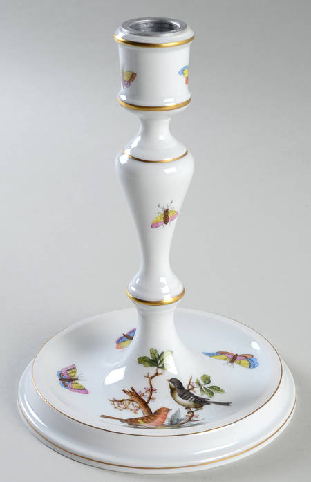 Rothschild Bird (RO) 7" Candlestick/Base w/Metal Insert (for 2Lt Candle