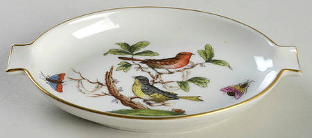Rothschild Bird (RO) 5" Oval Ashtray with Lips