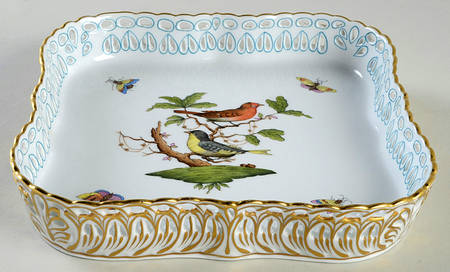 Rothschild Bird (RO) Square Openwork Gallery Tray