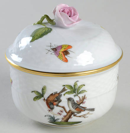 Rothschild Bird (RO) Sugar Bowl & Lid