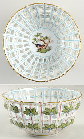 Rothschild Bird (RO) 6" Round Open Weave Basket