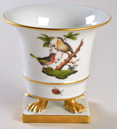 Rothschild Bird (RO) 4" Claw Footed Vase