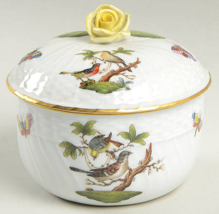 Rothschild Bird (RO) Sugar Bowl & Lid