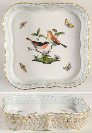 Rothschild Bird (RO) Square Openwork Gallery Tray