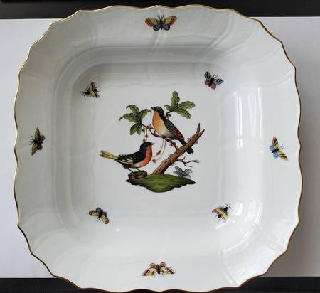 Rothschild Bird (RO) 10" Large Square Fruit Bowl