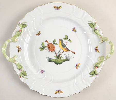 Rothschild Bird (RO) 12" Handled Chop Plate (Round Platter)