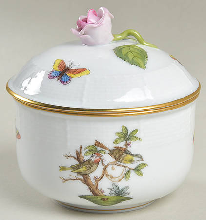 Rothschild Bird (RO) Sugar Bowl & Lid
