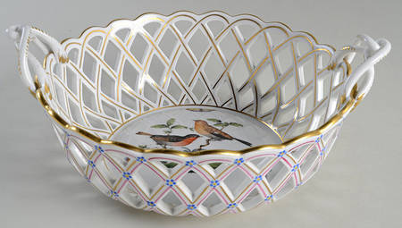 Rothschild Bird (RO) 8" Round Open Weave Basket
