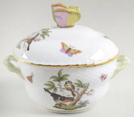 Rothschild Bird (RO) 4" Oval Bon Bon & Lid