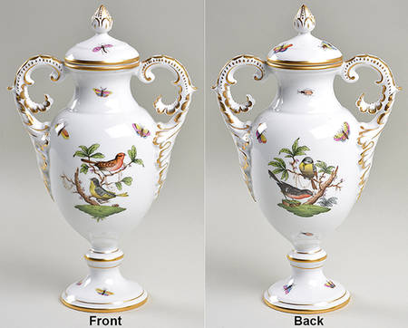 Rothschild Bird (RO) 10" Footed Urn with Lid