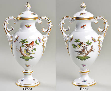 Rothschild Bird (RO) 10" Footed Urn with Lid