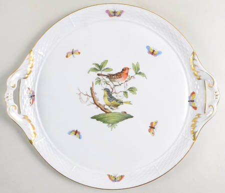 Rothschild Bird (RO) 11" Round Tray W/Handles