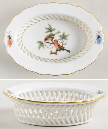 Rothschild Bird (RO) 3" Oval Open Weave Basket