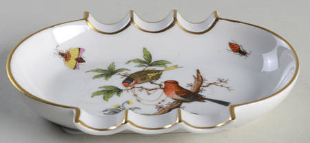 Rothschild Bird (RO) 5" Oval Ashtray with 6 Slot