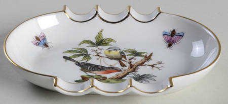 Rothschild Bird (RO) 5" Oval Ashtray with 6 Slot