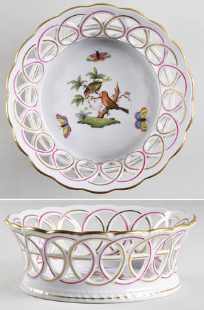 Rothschild Bird (RO) 7" Round Open Weave Basket